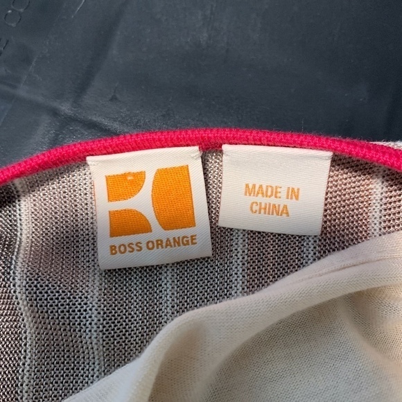 BOSS Orange Silk Multicolor Stripe Fit and Flare Dress - Picture 5 of 7